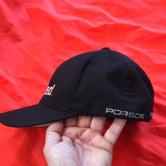 TruSpeed Porsche flexfit baseball style hat L-XL full 6 panel button top cap - Picture 7 of 11